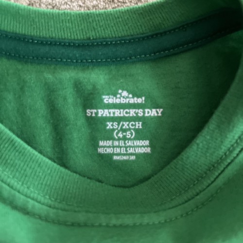 St Patricks Day Boys Green BRING ON THE SHENANIGANS Short Sleeve Shirt 4-5 - Picture 5 of 5