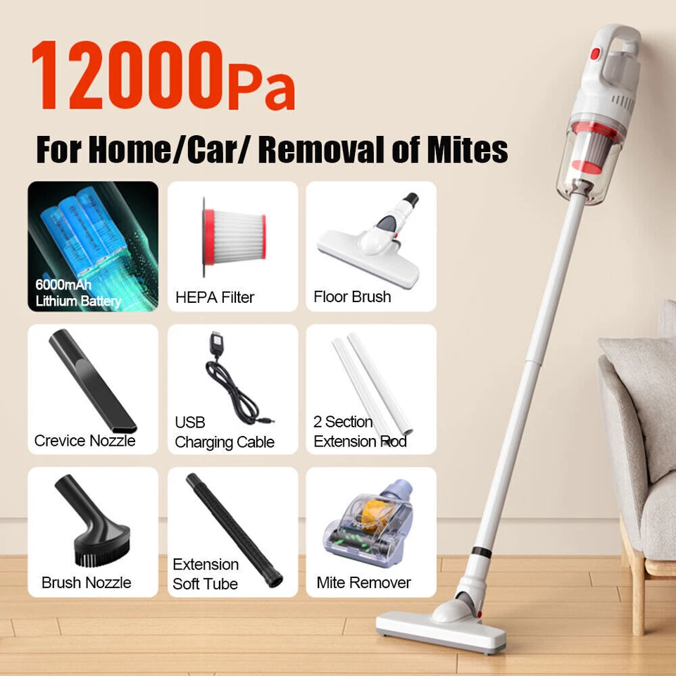 120W Cordless Vacuum Cleaner Household Cleaners Handheld Stick Vacuum Cleaner - Image 2 of 4
