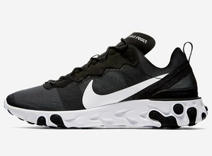 nike react mens black and white