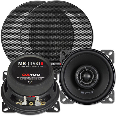 MB QUART QX 100 - 2 Wege 10cm 100mm Koax Lautsprecher Paar QX100 mit Gitter