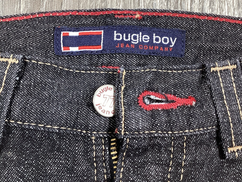 Bugle Boy Y2K Carpenter Jeans Youth Size 4-5 Dark Wash Bill Black Pockets Cargo - Picture 9 of 17
