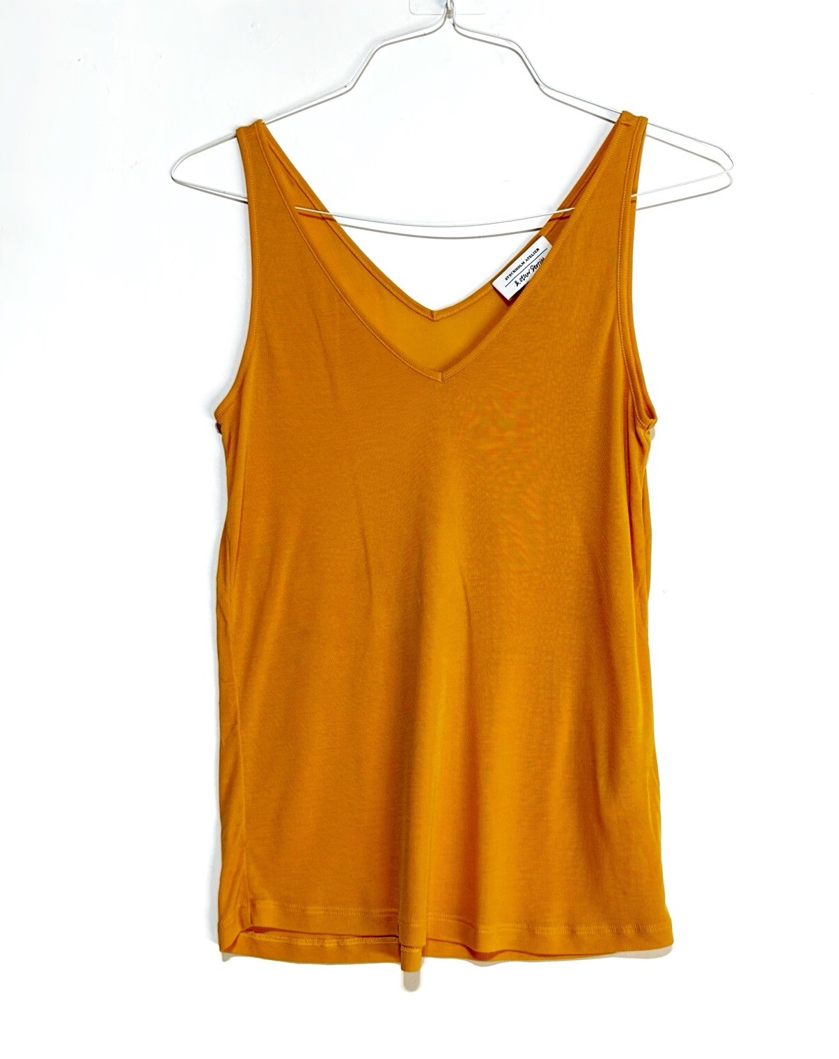 ALTRA Canotta Stockholm Atelier & Other Stories scollo a V maglia a costine colore giallo taglia 2