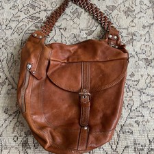 Tano Leather Braided Strap Bag