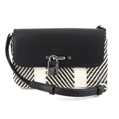 Calvin Klein Raffia Roxy Crossbody Purse / Shoulder Bag ...