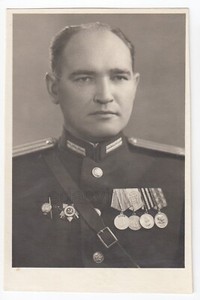 WWII Hero Officer Military uniform Order Awards Soviet Red Army original photo