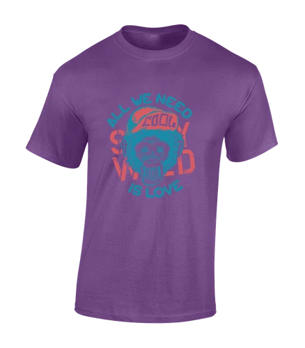 All We Need Is Love Funny Cool Meme Monkey Unisex T-Shirt - Picture 8 of 11