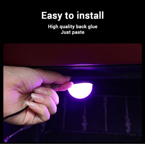 Striscia LED Luci Auto Interno Piede Atmosfera Luce Lampada Ambiente Decorativa Blu - Foto 8 di 9