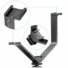 US Hot Shoe V Mount Bracket for Video Lights Microphones or Monitors Black 09AJ