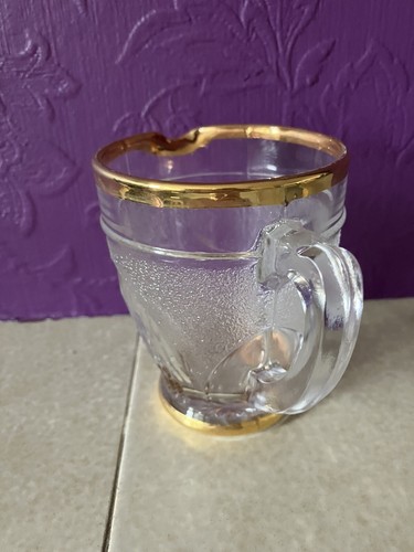 Vintage Sugar & Cream Set 22 Carat Gold Rims Crown Decor - Picture 9 of 11
