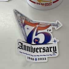 In N Out Burger Sticker 75th Anniversary Decal Car Bumper 2023