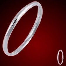 USA Sterling silver 2mm band ring plain round wedding stack .925 ss size 9