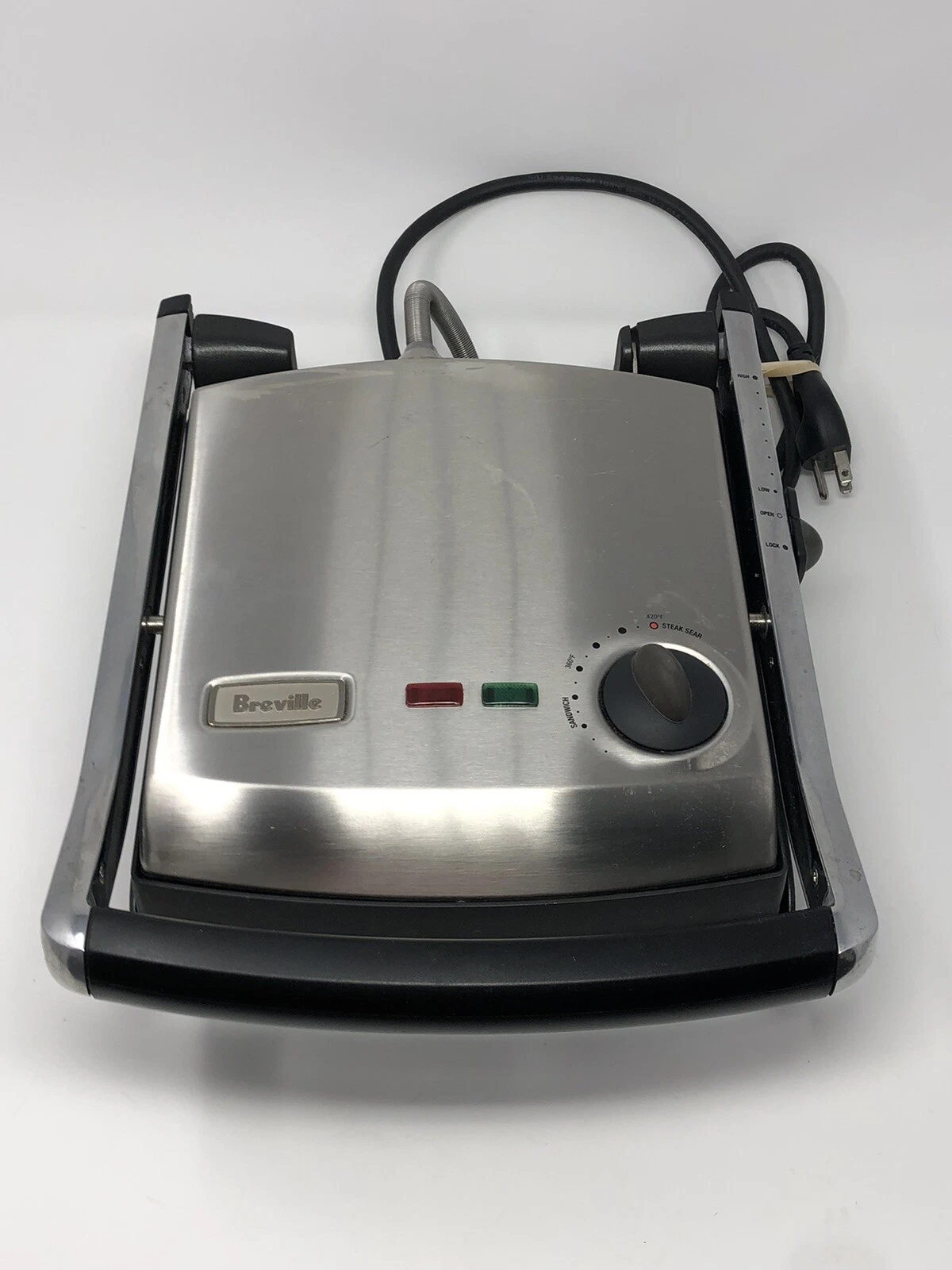Breville BGR200XL Panini Press Grill 1500W Stainless Steel Non-Stick Plates