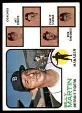1973 Topps Billy Martin #323 Detroit Tigers Baseball Card