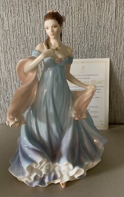 ROYAL WORCESTER BONE CHINA LADY PUPPE MIT ALL MY HEART LIMITED EDITION PERFEKT