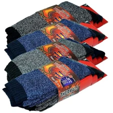 3-12 Pairs Mens Winter Heavy Duty Warm Thermal Heated Crew Boots Socks Size 9-13
