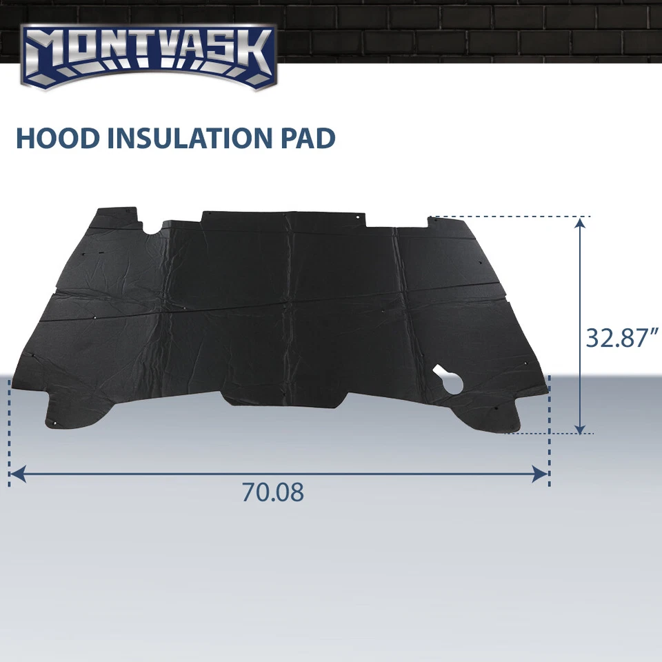 Almohadilla de aislamiento de capó con clips apta para Dodge Ram 1500 2500 3500 1994-2001 Foto 3 de 4