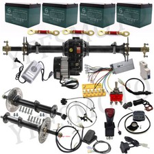 30/34/40" Rear Differential Axle Kit 48V 1000W Electric Motor Go Kart Golf Trike