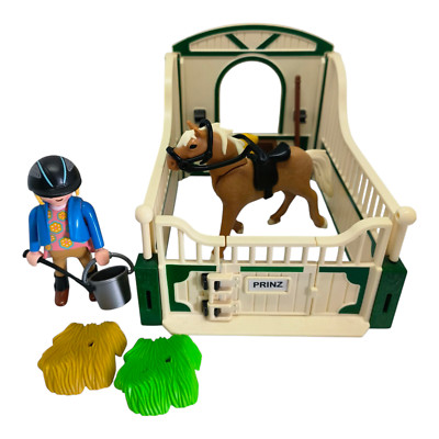 Base Box Playmobil 5517 - Thème équestre Avec Chevaux Et Accessoires, Référence 1003, Occasion