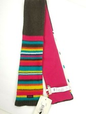 CATIMINI Kid's Pink/Chocolate/ Stripe Blend Fabric Scarf Size T0 - 36" L x 4" W