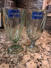 Noritake Breeze Iced Tea Glasses~Green~ New~set 2