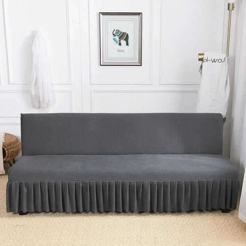 Stretch Armlos Schlafsofa Bezug Futon Schonbezug Rock Voll Faltbar Elastisch 8 Farben - Bild 22 von 35