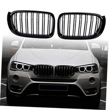 F25 F26 Grille, Black Front 2015-2018 X3 F25 X4 F26 Gloss Black Double Slats