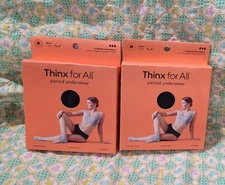 Reusable Period Underwear Thinx For All Brief, Medium, Black 2 Pack