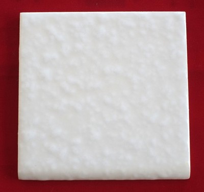 1 NOS Daltile Mayan White 4-1/4'' Bullnose Edge Ceramic Wall Tile Bumpy Splatter
