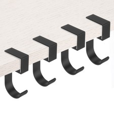 4Pcs Purse Hook for Table, 5-shaped Purse Headphone Holder, Black