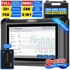 USED XTOOL X100PAD S V2.0 Auto Diagnostic Tool Key IMMO Programmer 32+ Services
