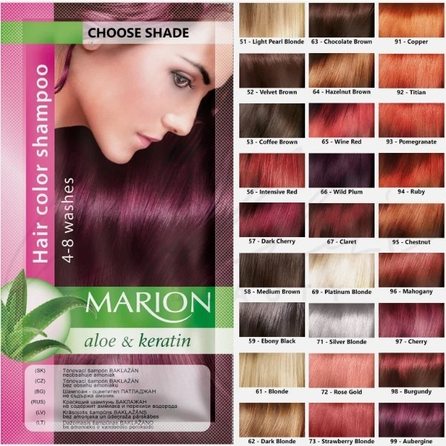Temporary Hair Colour Shampoo Dye Sachet 4 to 8 Wash Out 40ml + GLOVES *NEW*