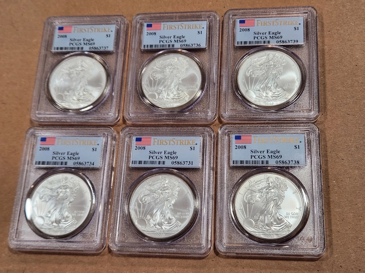 【貴重】2014 アメリカ 米国 シルバーイーグル MS69 ガバメントボックス 2011-2014 (S) Silver Eagle NGC MS69 - 4pc San Fran Collection