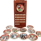 VTG Coca-Cola Bradford Exchange Perpetual Calendar Wood Display 12 HolidayPlates