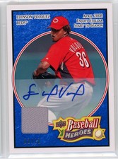 2008 UD Baseball Heroes EDISON VOLQUEZ Autographed Jersey Card #69  Ser# 2/10