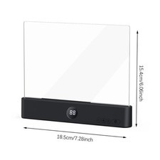 Book Light, 3 Color Adjustable LED Flat Reading Light, Rechargeable Clear Panel