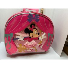 Disney Minnie Mouse Rosa Brillo Maleta Rodante Bailarina Lunares Bolso para Niños