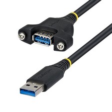 StarTech 2m Panel Mount USB Cable A to A, M/F, USB-A Male to Female Extension