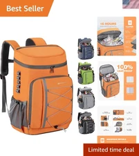 Leak-Proof Insulated Cooler Bag - 35 Can Capacity, Perfect for Outdoor Escapes