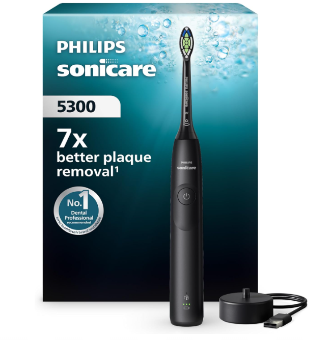 Philips Sonicare 5300 Hx7101/01 Sonic Electric Toothbrush Black 1 Pc - Image 2