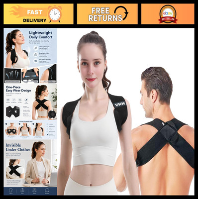 Posture Corrector with Heavy Straps - Back Brace for Gym & Daily Use - Breathabl