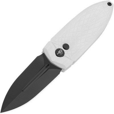 Bestech Knives Ququ Button Lock G10 White Folding Knife