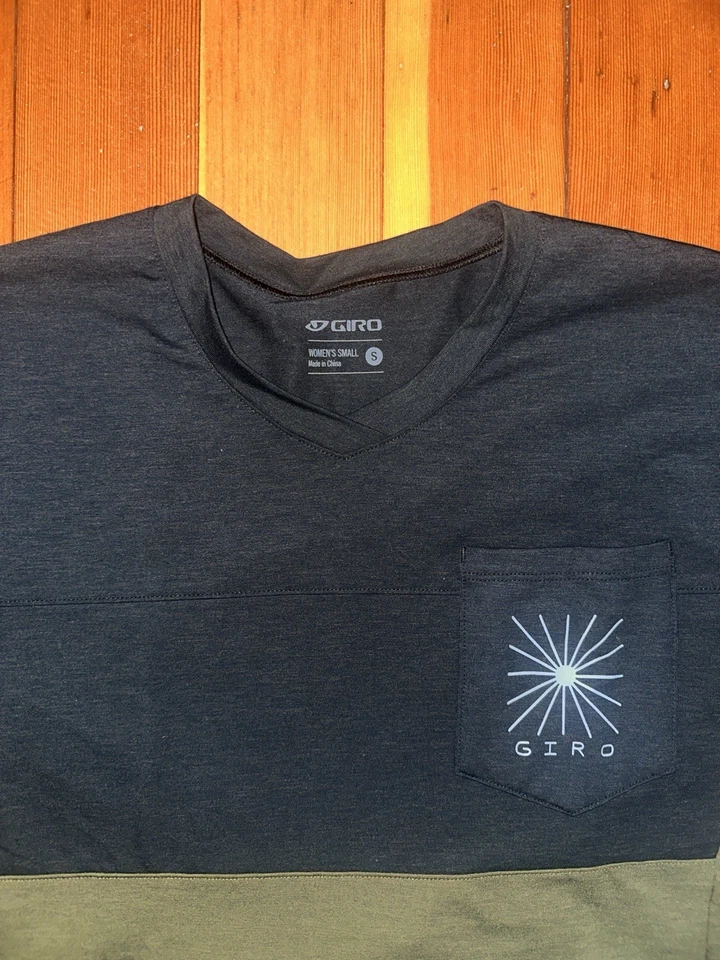 Camisa Giro Trail Pequeña Mujer Mezcla Merino Ciclismo Mtb Bicicleta Jersey Bolsillo Cremallera Foto 3 de 4