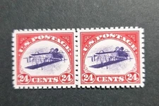 US Stamps SC# C3a 1918 24C "Inverted Jenny" Air Mail Replica Pair