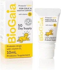 BioGaia Baby Probiotic Drops - Colic & Gas Relief + Vitamin D, 50-Day Supply, Sa