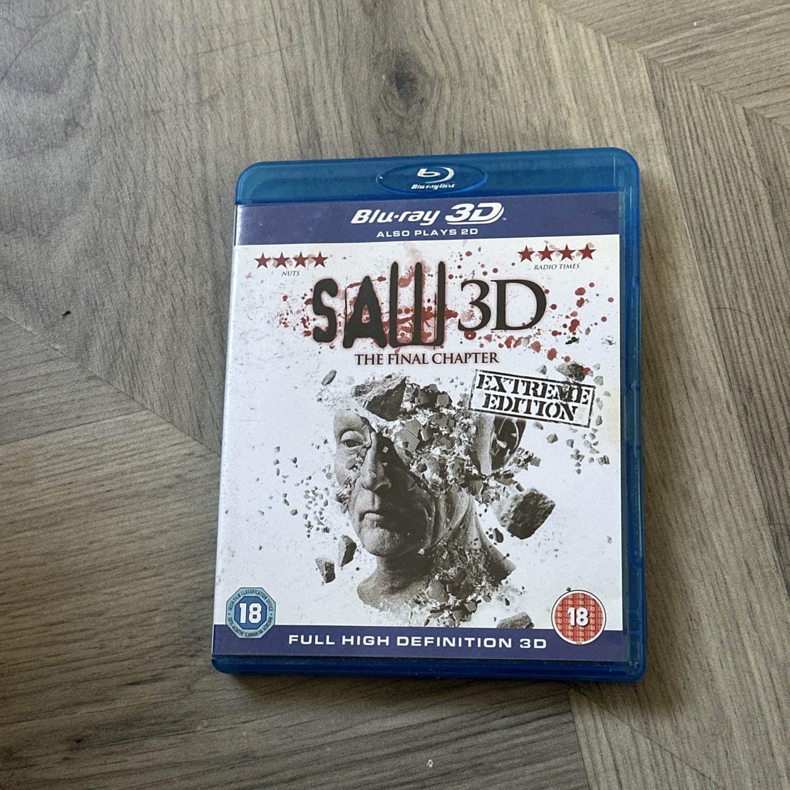 Saw 3D: The Final Chapter Blu-ray 3D and Blu-ray.