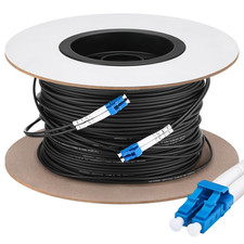 500Ft (150 Meters) Fiber Lc to Lc Outdoor Armored Fiber Optic Internet Cable 9/1