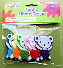 Angels Craft Funny Home Decor Foam Teddy Bears 5 pieces NEW