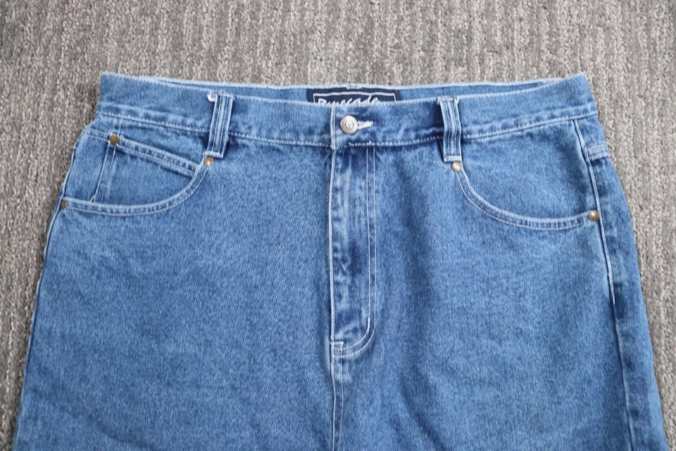 Pantalones Cortos de Carpintero Y2K Renegade Sueltos Pierna Ancha Denim Para Hombre 38x11 Patinador Foto 2 de 4