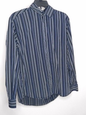 Perry Ellis mens  Medium Color Blue Long Sleeve Button Down Collard Casual Shirt
