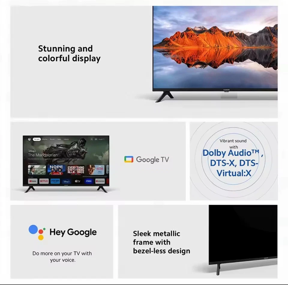 Xiaomi Smart TV A 32” – HD, Android TV, WiFi & Bluetooth - Immagine 2 di 4